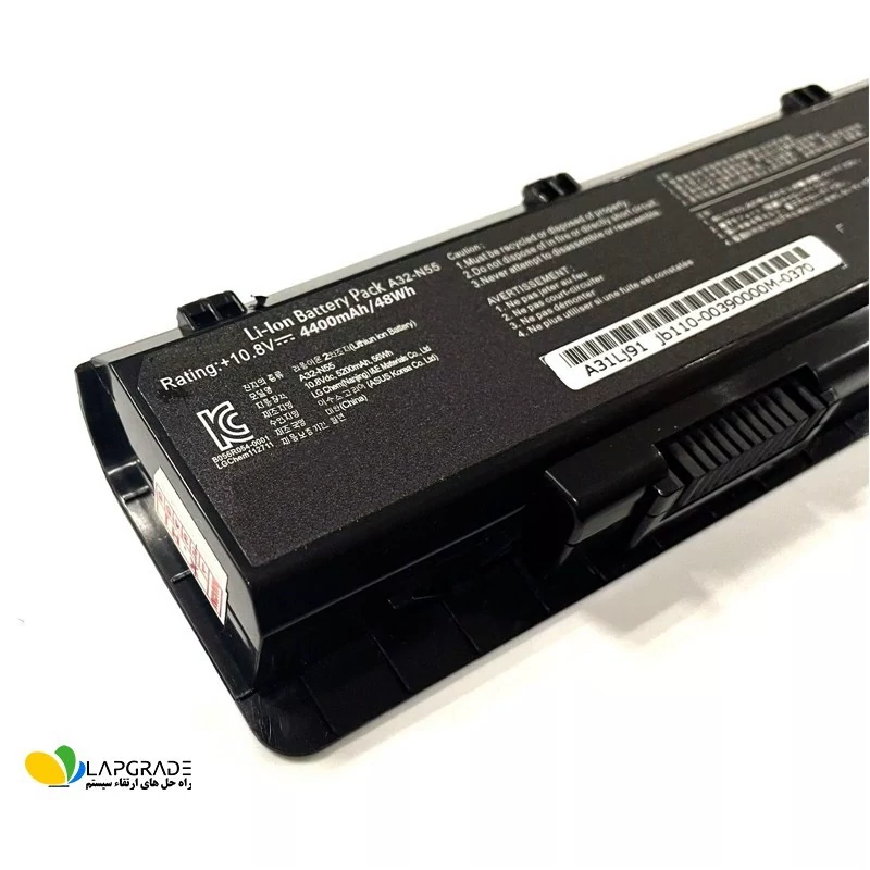 باتری لپ تاپ ایسوس 6 سلولی مدل A32-N55 مناسب برای لپ تاپ ASUS N45 N55 N75