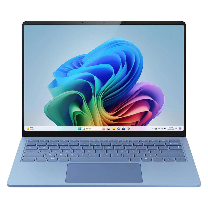 لپ‌تاپ مایکروسافت مدل Surface Laptop 7 Copilot Plus PC با پردازنده Snapdragon X Plus، رم LPDDR5x 16GB، حافظه SSD با ظرفیت 256GB، نمایشگر لمسی 13.8 اینچ PixelSense Flow با نرخ به‌روزرسانی 120Hz، دارای نور پس‌زمینه کیبورد