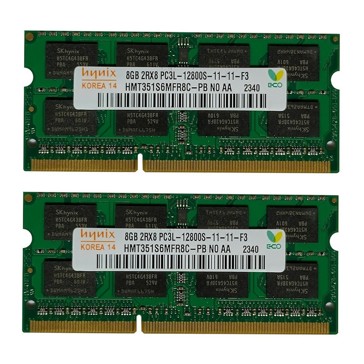 رم لپتاپ DDR3L، ظرفیت 16GB، هاینیکس PC3L-12800U فرکانس 1600MHz تایمینگ CL11 ولتاژ پایین و عمر طولانی