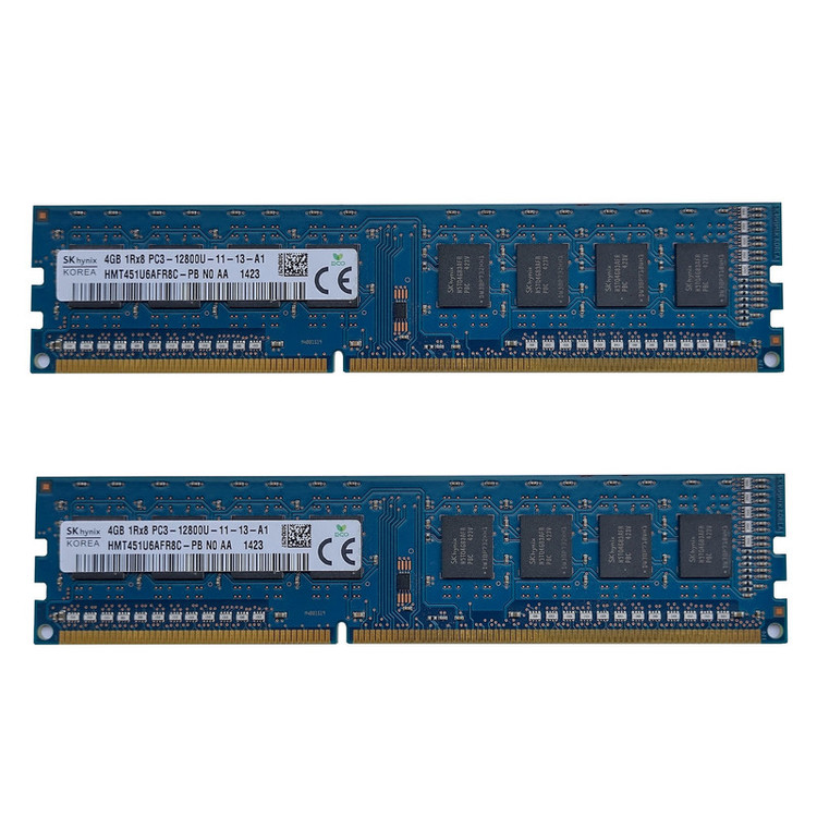 رم کامپیوتر DDR3 تک کاناله 1600 مگاهرتز CL11 اس کی هاینیکس مدل PC3-12800U ظرفیت 4 گیگابایت بسته دو عددی