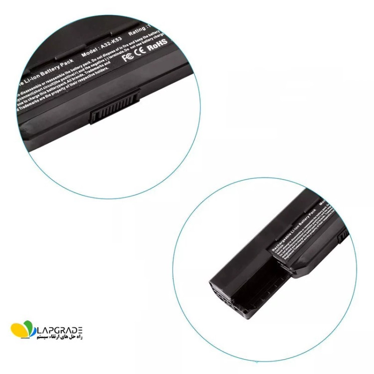باتری لپتاپ ایسوس 6 سلولی مدل A32-K53 مناسب برای لپتاپ Asus A53 A45 A43 K43 K53 K54 A54 X43 X44 X53