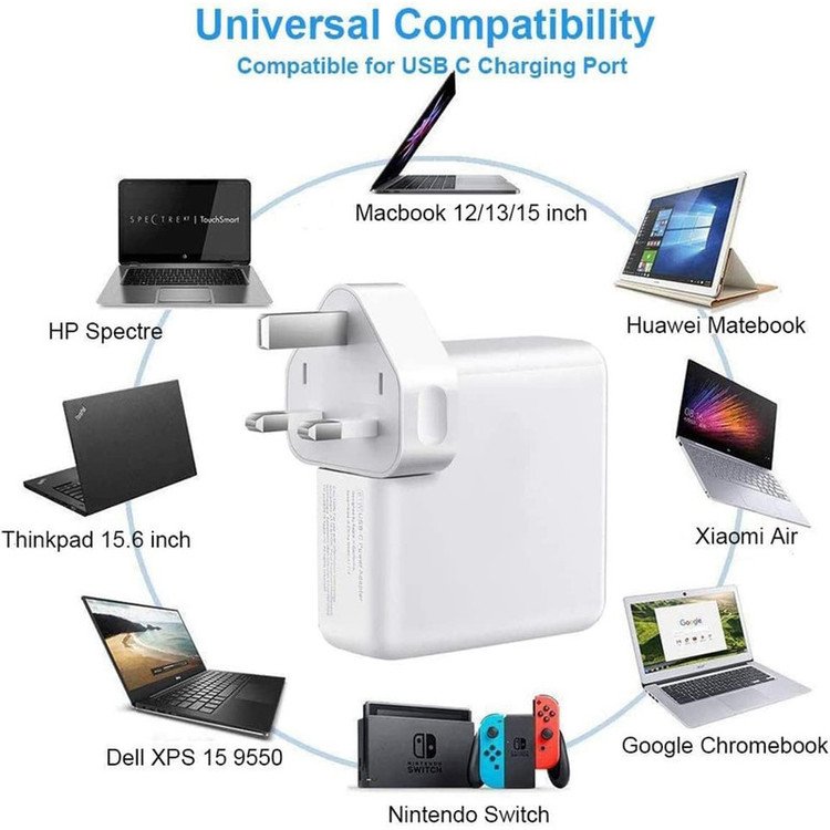 شارژر لپ تاپ ۲۰ ولت 3.۲۵ آمپر مدل 61W USB-C