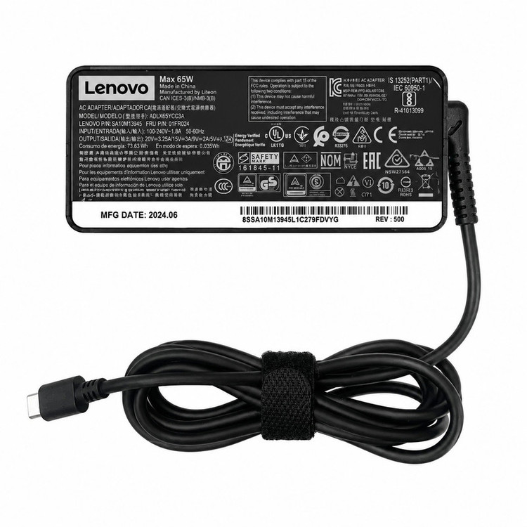 شارژر لپتاپ 20 ولت 3.25 آمپر مدل ADP-65W Type-C
