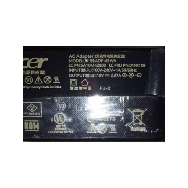 شارژر لپتاپ 19 ولت 2.37 آمپر مدل ACER ADP-45WA